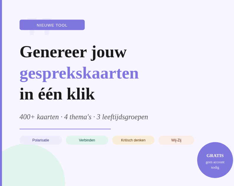 Nieuwe tool: gesprekskaarten voor je les, vorming of workshop